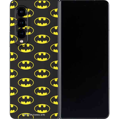 DC Comics Batman Logo Pattern Galaxy Z Fold4 5G Skin